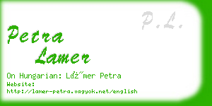 petra lamer business card